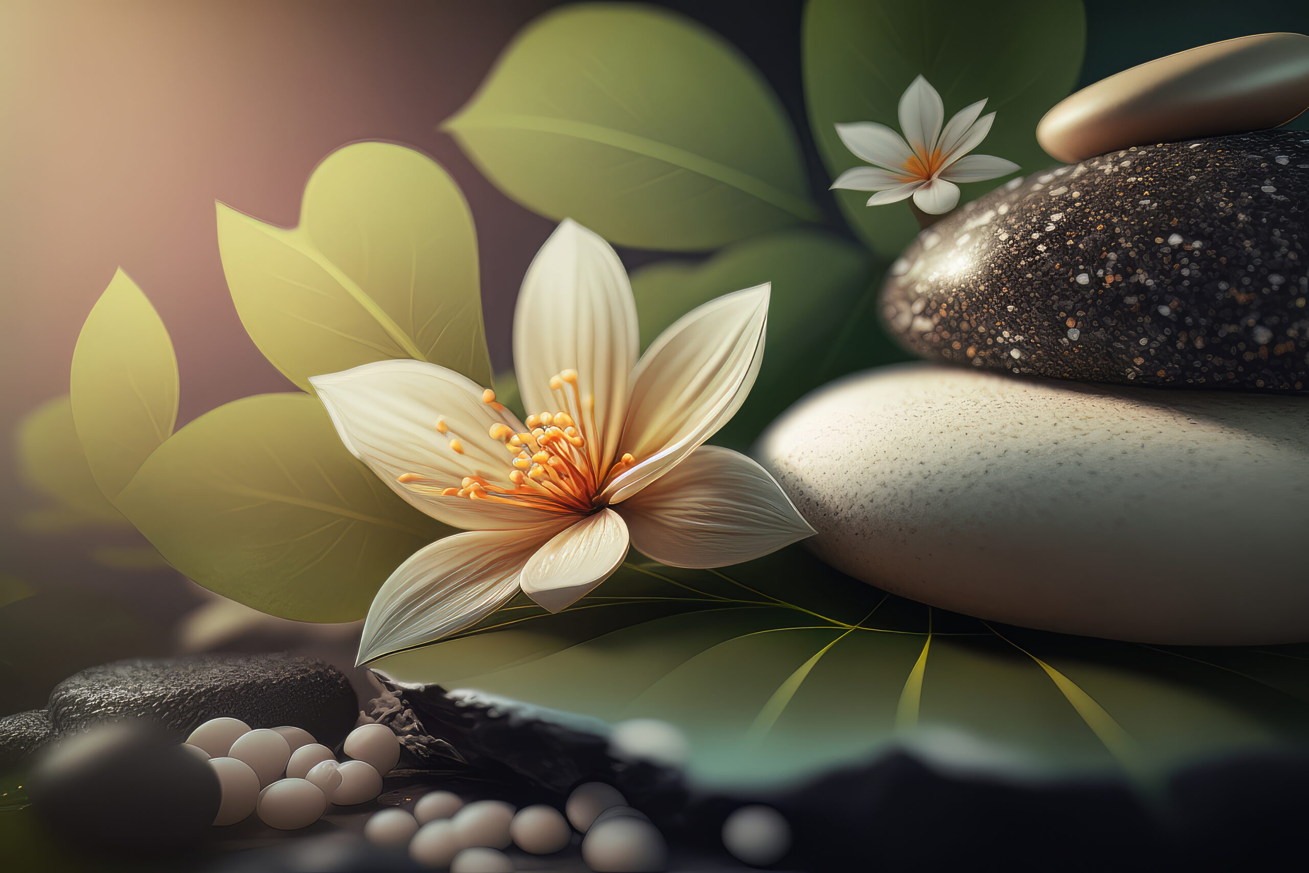 Atmosphere spa natural background. Illustration AI Generative